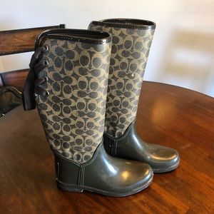Coach Lace-up rain boots